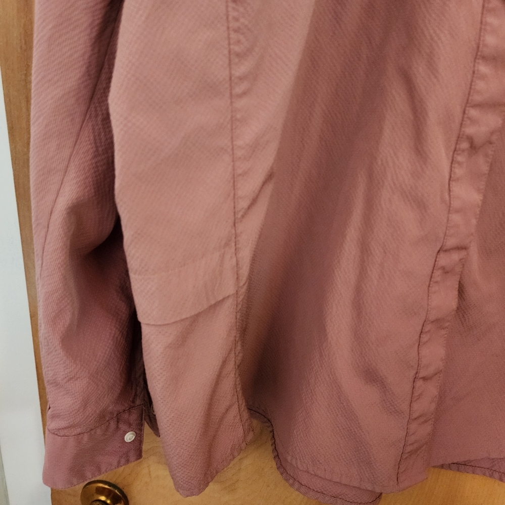 Women's Eddie Bauer Coral Vented Lightweight Guide Shirt SPF Snap Buttons - Picture 5 of 13